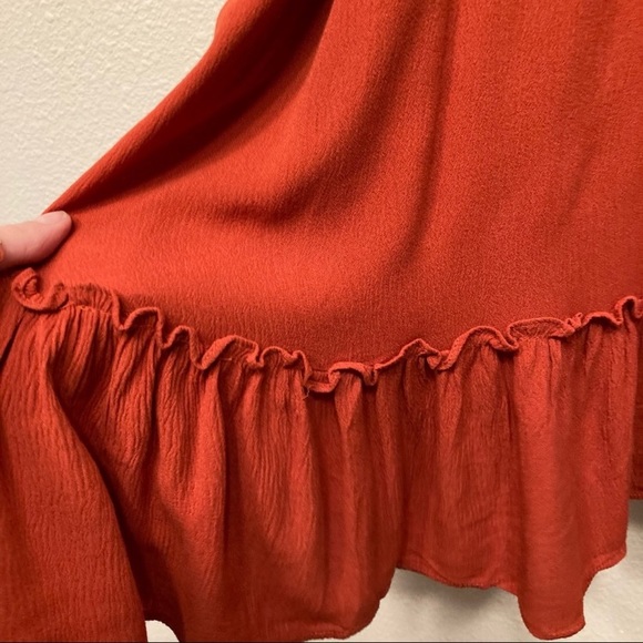 Boho Peasant High low Ruffle midi dress - Picture 12 of 16